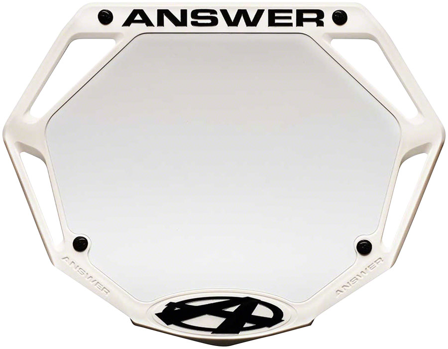 Answer BMX 3D Pro Number Plate - White