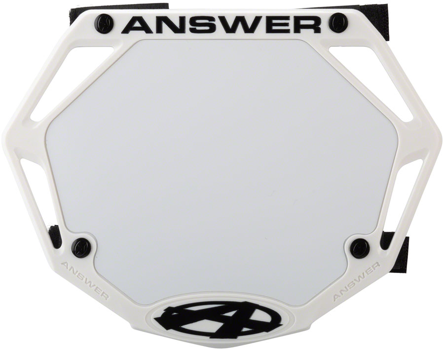 Answer 3D Mini Number Plate - White