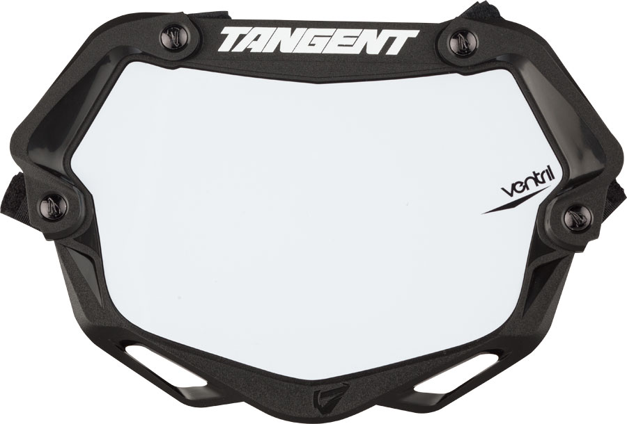Tangent Mini Ventril 3D Number Plate - Black/White