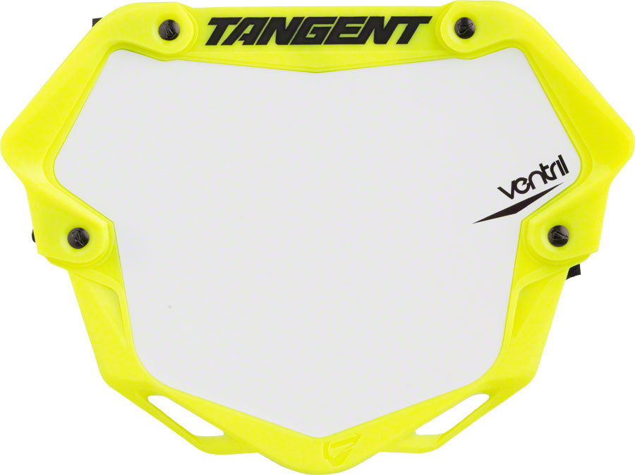 Tangent Pro Ventril 3D Number Plate - Neon Yellow/White