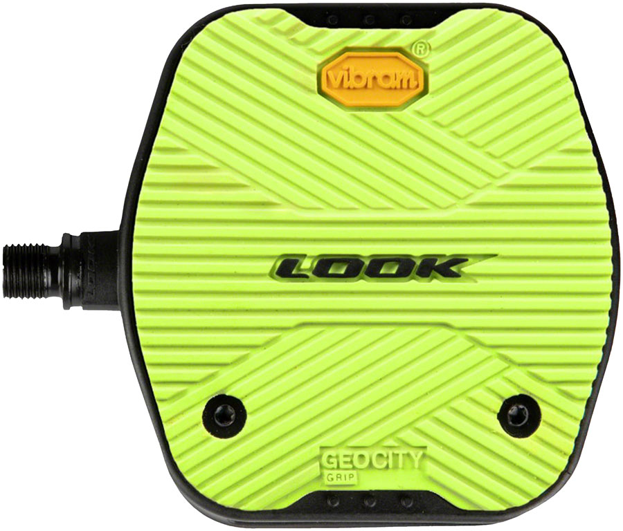 LOOK Geo City Grip Pedals - Platform, 9/16", Lime 