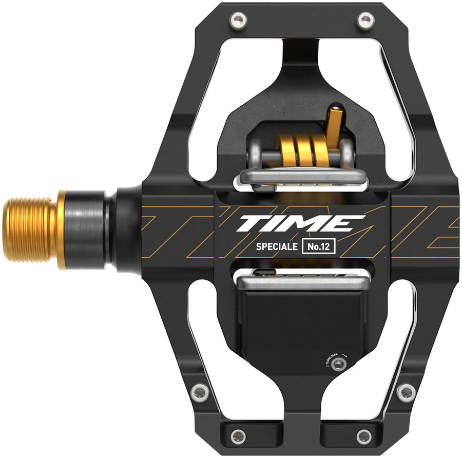 Time Speciale 12 Pedals - Dual Sided Clipless with Platform, Aluminum, 9/16", Black/Gold, Large, B1