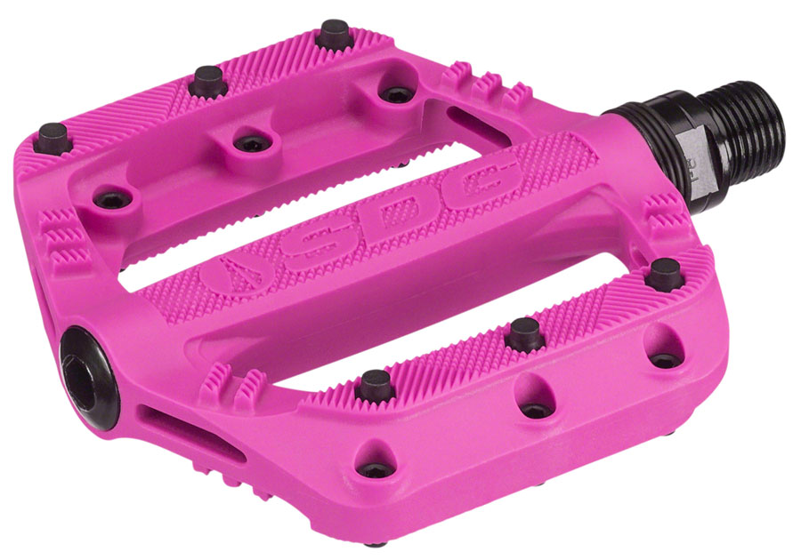 SDG Slater Kids Pedals - Platform, Composite/Plastic, 9/16", Neon Pink