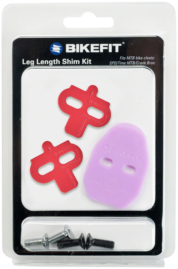 Leg Length Shims - MTB/SPD/Time/Crank Bros Compatible, 2-Hole, 3mm, 1-Pack Kit