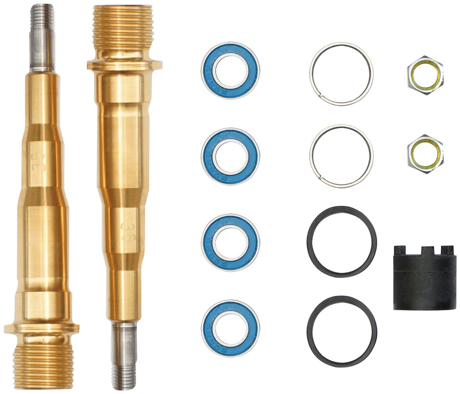 LOOK Spindle and Bearing Assembly - Titanium, Right and Left, X-Track