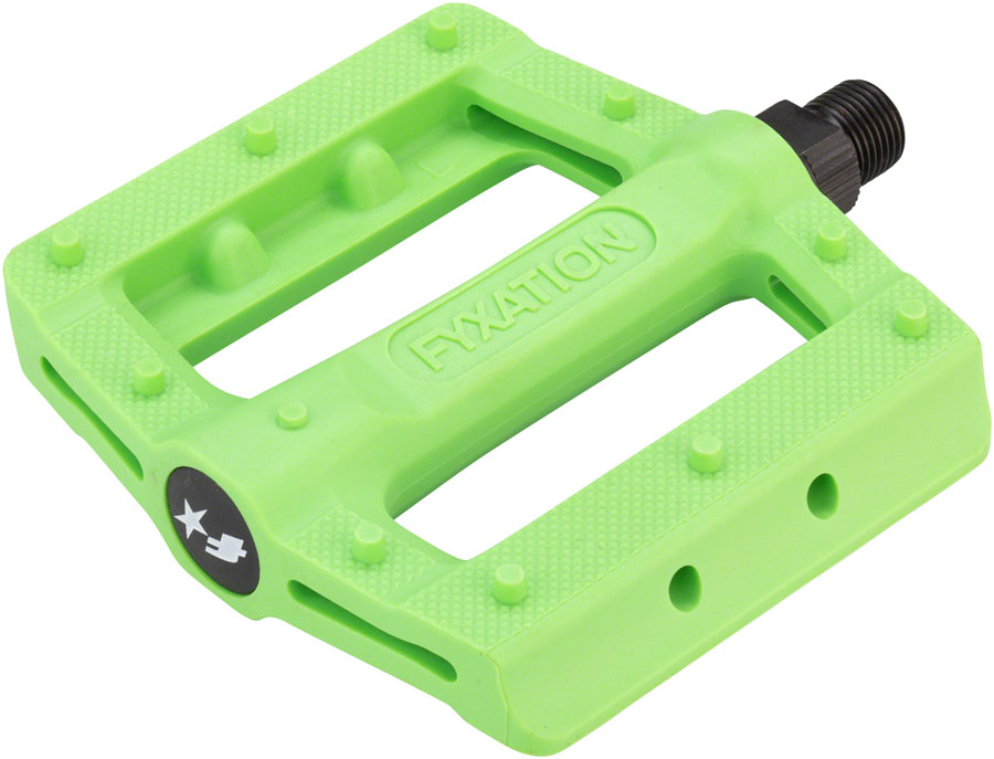 Fyxation Gates Slim Pedals - Platform, Plastic, 9/16", Green 