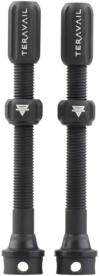Teravail Alloy Tubeless Valves - Pair, 60mm, Matte Black