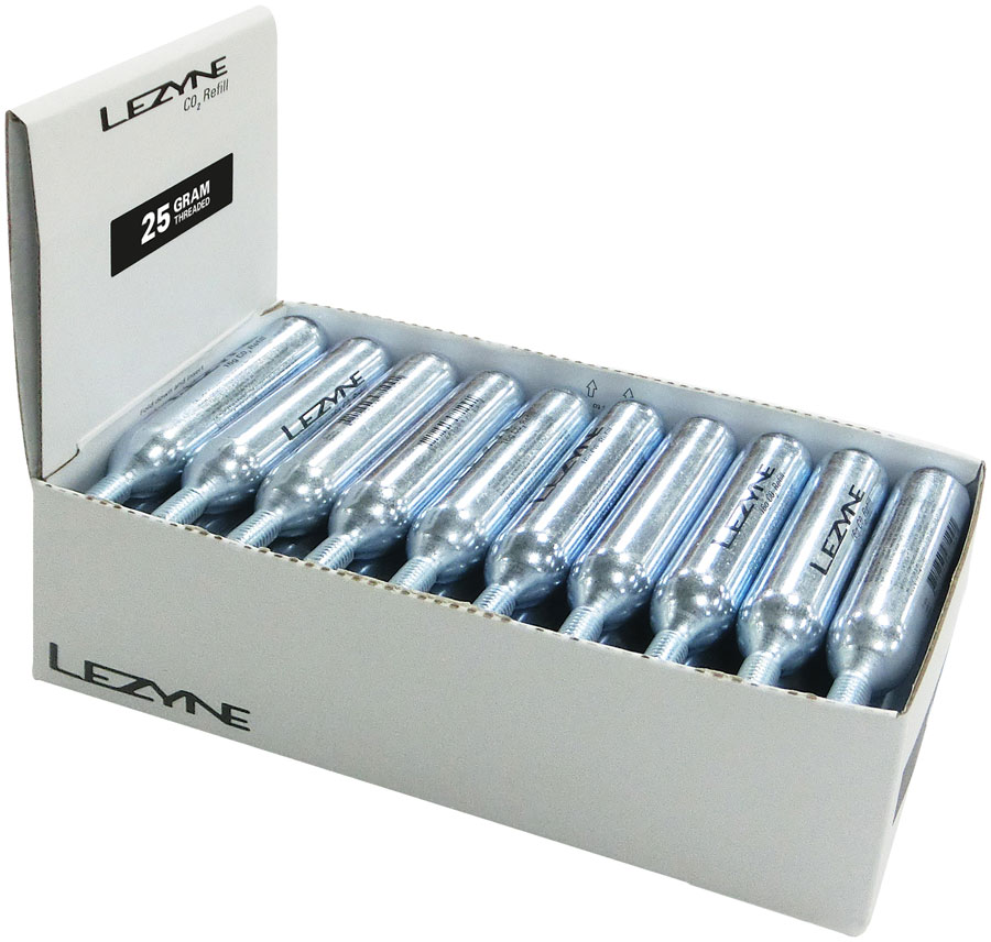 Lezyne 25g CO2 Cartridge, Display Box of 30