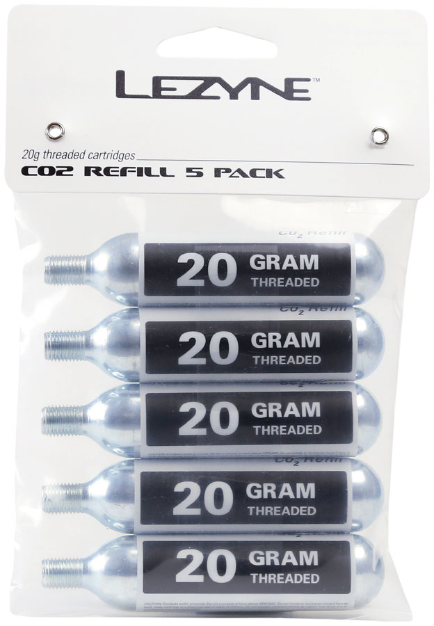 Lezyne 20g CO2 Cartridge, Pack of 5