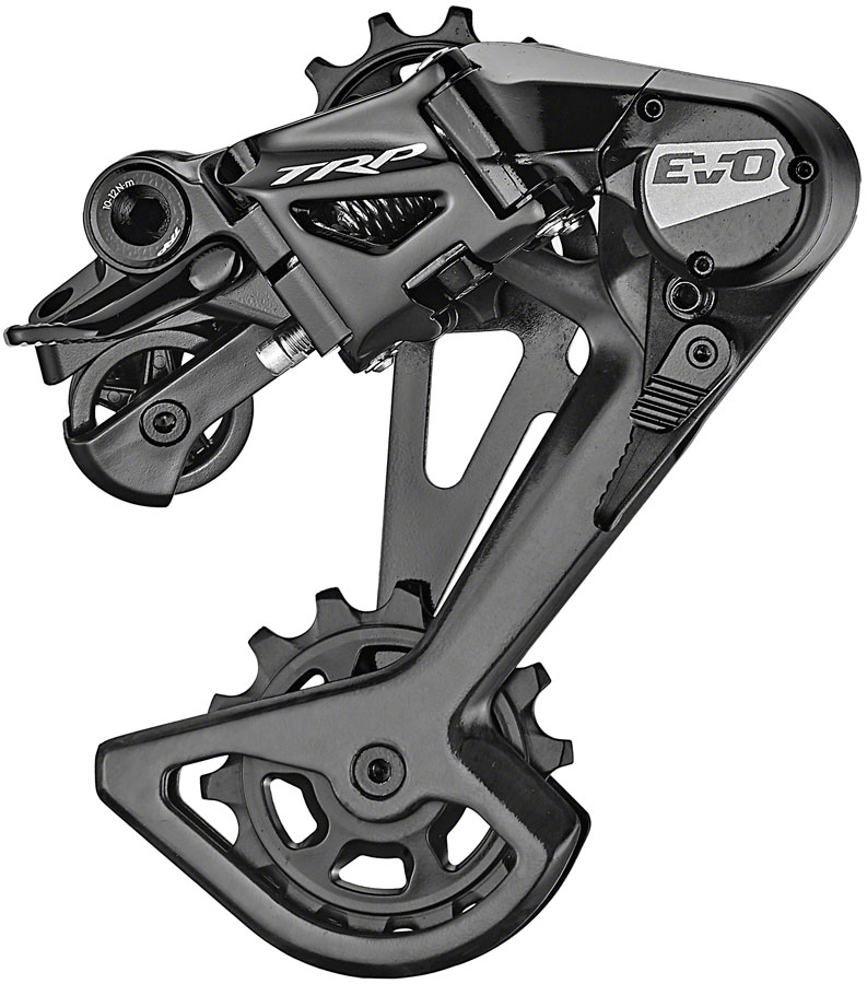 TRP RD-M9050-L EVO12 Rear Derailleur - 12-Speed, Long Cage, 52t Max, Clutched, Carbon Outer Cage, Black/Silver 