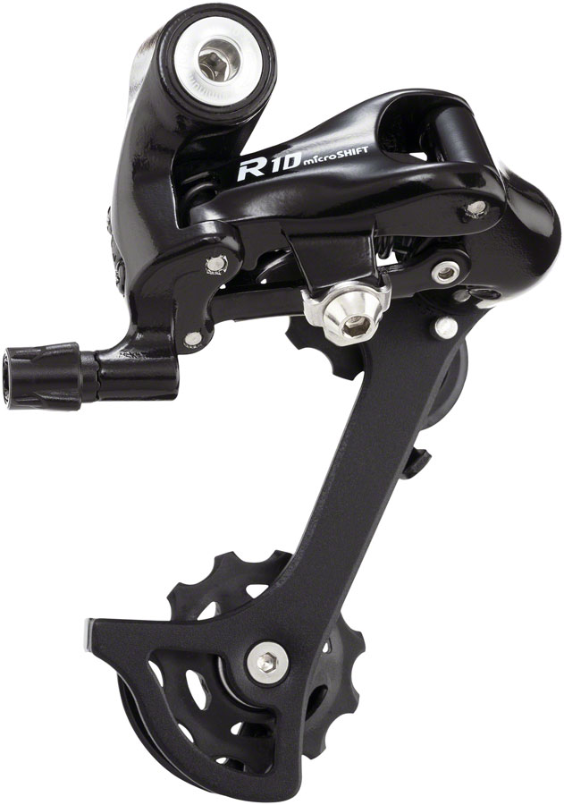 microSHIFT R10 Rear Derailleur - 10-Speed, Medium Cage, Shimano Road Compatible, Black






