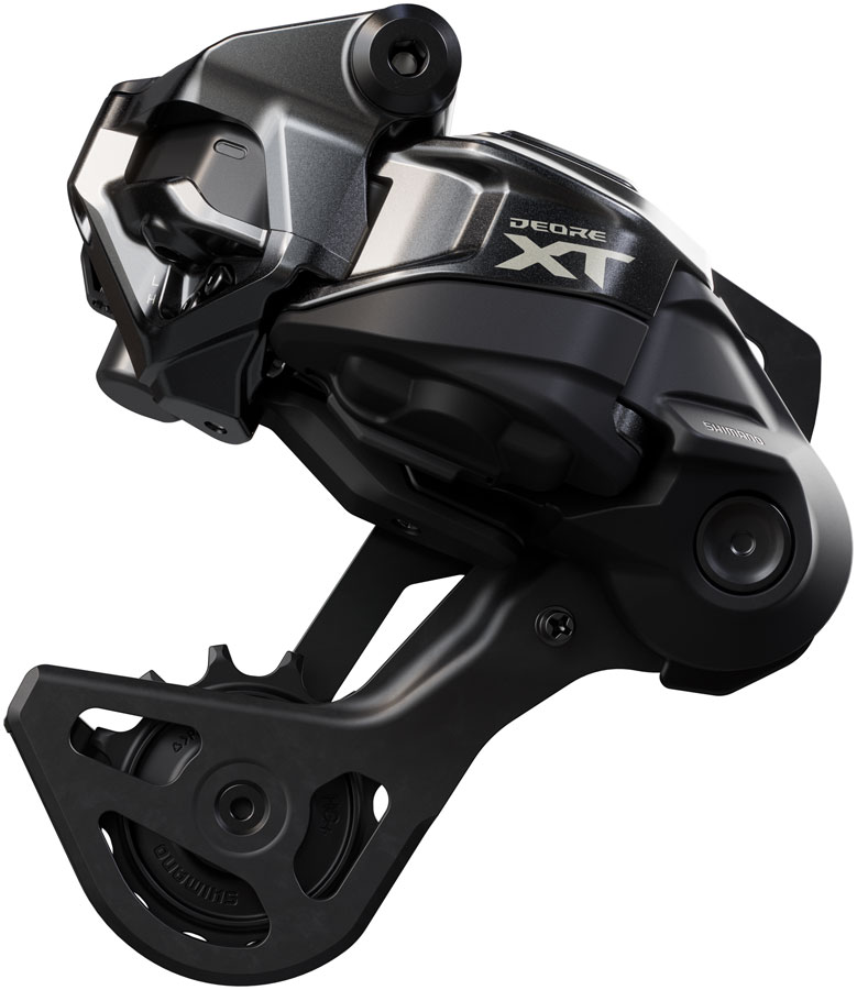 Shimano Deore XT RD-M8250-GS Di2 Wireless Rear Derailleur - 12-Speed, Medium Cage, Shadow ES, Black/Gray