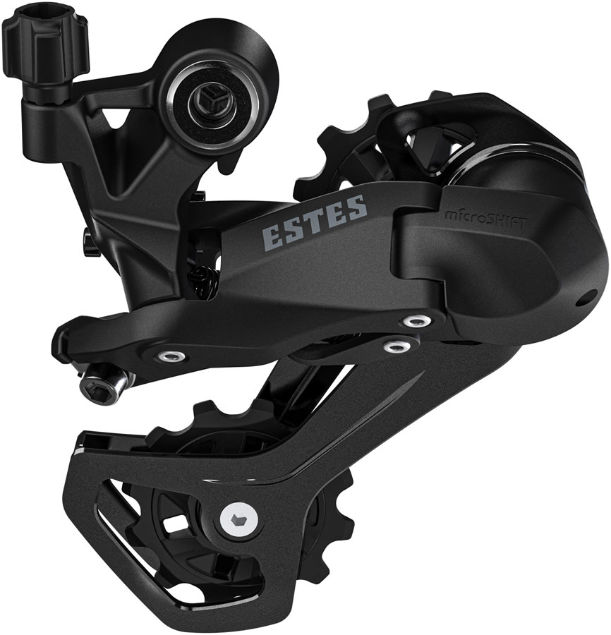microSHIFT Estes Rear Derailleur - 7/8/9-Speed, Medium Cage, 40-45t Max Cog, 11-12t Min Cog, 33t Capacity, Black