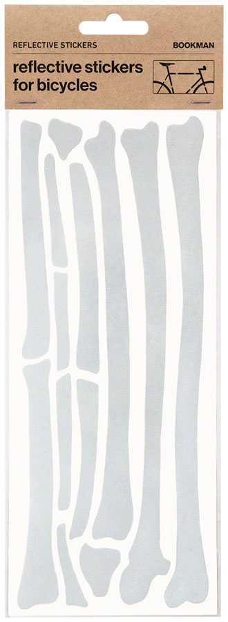 Bookman Reflective  Sticker Pack - Bone, White






