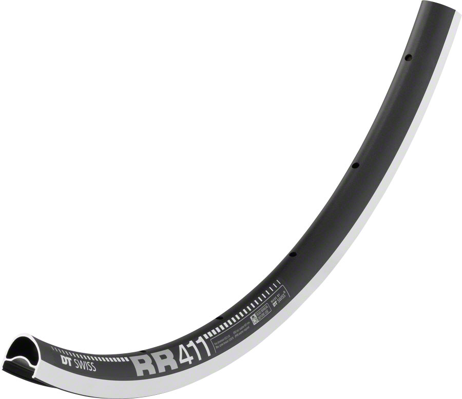 DT Swiss RR 411 Rim - 700, Rim, Black, 28H, Asymmetric 