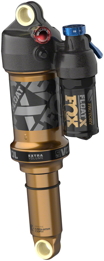 FOX FLOAT X Factory Rear Shock - Metric, 210 x 55 mm, 0.4 Spacerr, 2-Position Lever, EVOL LV, Kashima Coat 