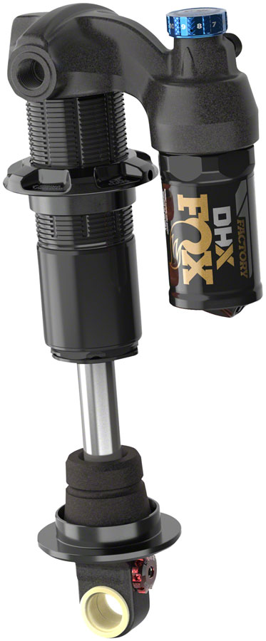 FOX DHX Factory Rear Shock - Trunnion Metric, 185 x 55 mm, 2-Position Lever, Hard Chromoly Damper Shaft 