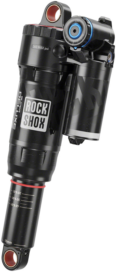 RockShox Super Deluxe Ultimate RC2T Rear Shock - 230 x 57.5mm, Linear Air, 0 Neg/2 Pos Token, Reb 55 / Comp 30, L/O4, Standard, C2
