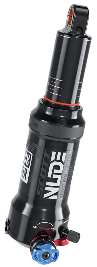 RockShox Deluxe Nude RLC3 Rear Shock - 165 x 40mm, DebonAir, 1 Token, #1 Sealhead, Medium Reb/Comp, 430lb L/O Force, Trunnion / Std, B1 