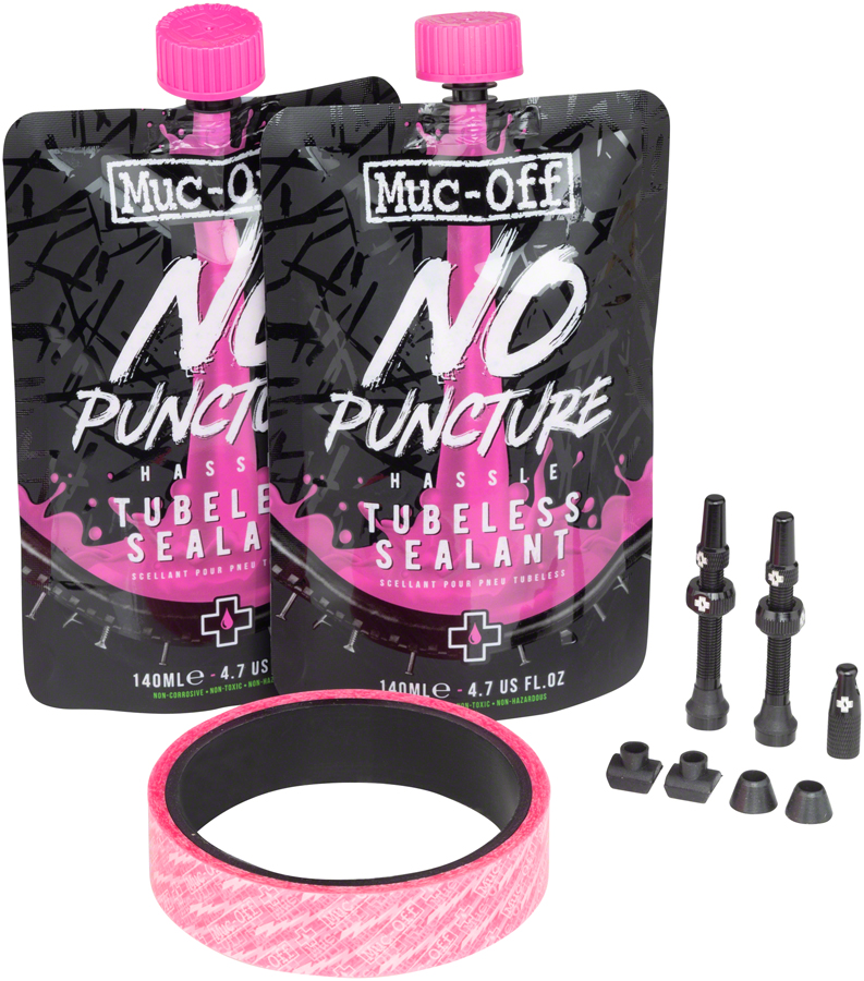 Muc-Off Ultimate Tubeless Kit - Road/Gravel/CX, 21mm Tape, 60mm Valves 