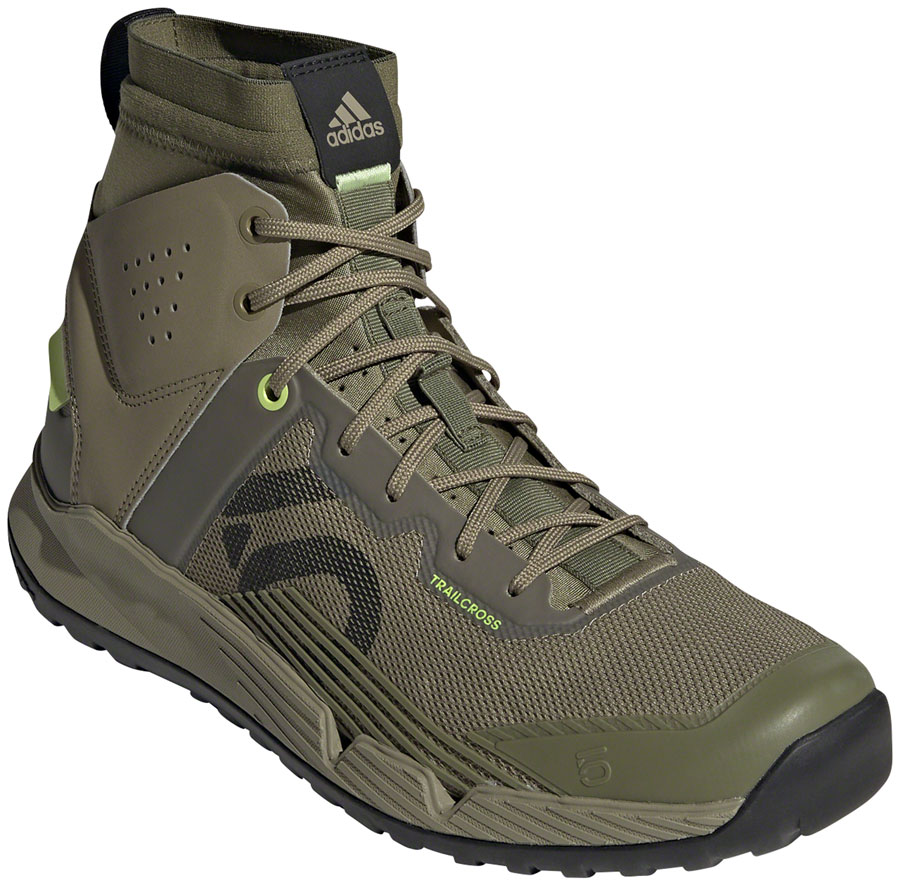 Five Ten Trailcross Mid Pro Flat Shoes - Men's, Orbit Green/Core Black/Pulse Lime, 10 