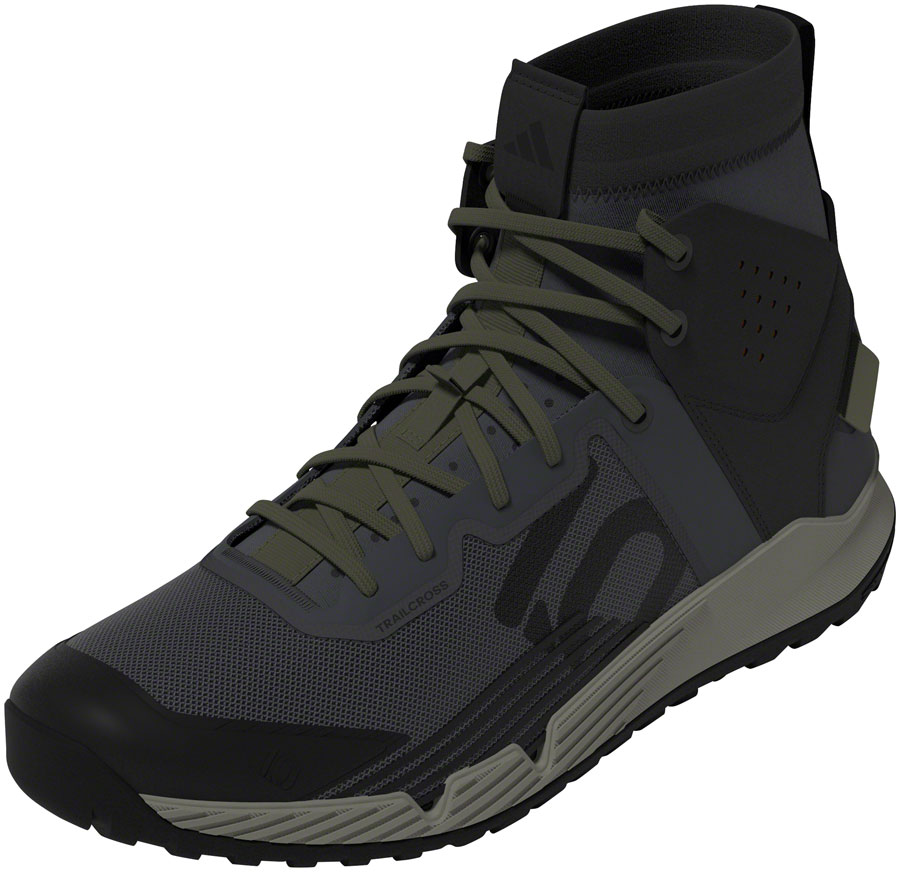 Five Ten Trailcross Mid Pro Flat Shoes - Men's, Gray Six/Core Black/Olive Strata, 10
