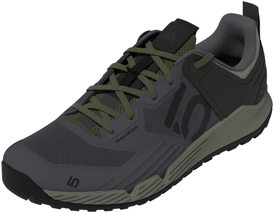 Five Ten Trailcross XT Flat Shoes - Men's, Gray Six/Core Black/Olive Strata, 12