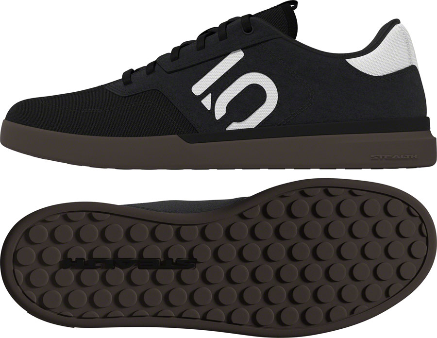 Five Ten Sleuth Canvas Flat Shoes - Men's, Core Black/Core Black/FTWR White, 11