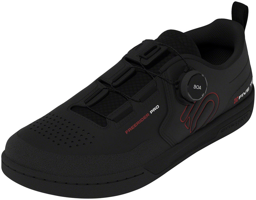 Five Ten Freerider Pro BOA Flat Shoes - Men's, Core Black/Red/FTWR White, 6