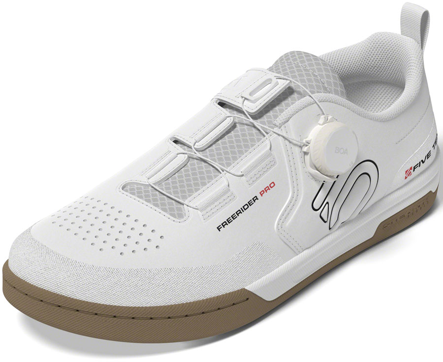 Five Ten Freerider Pro BOA Flat Shoes - Men's, FTWR White/Core Black/Red, 10.5