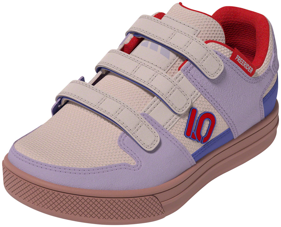 Five Ten Freerider Kid's VCS Flat Shoes - Putty Mauve/Pure Ruby/Semi Cobalt Blue, 10.5K