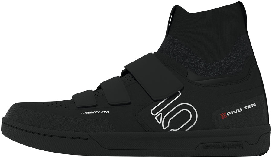 Five Ten Freerider Pro Mid Flat Shoes - Men's, Black / Footwear White / Carbon, 10