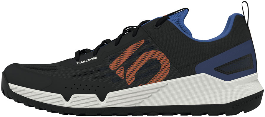 Five Ten Trailcross LT Flat Shoes - Men's, Core Black/Pure Orange/Ray Blue, 12.5