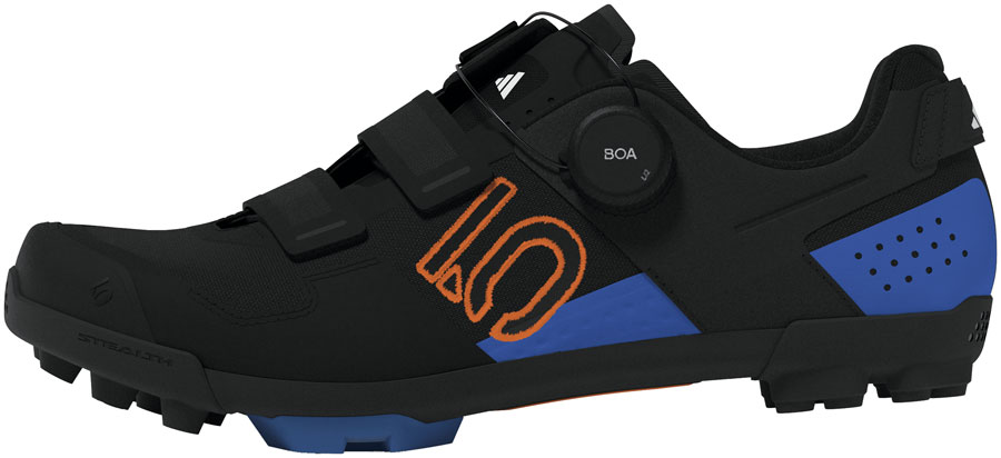 Five Ten Kestrel BOA Mountain Clipless Shoes - Men's, Core Black/Pure Orange/Ray Blue, 11.5