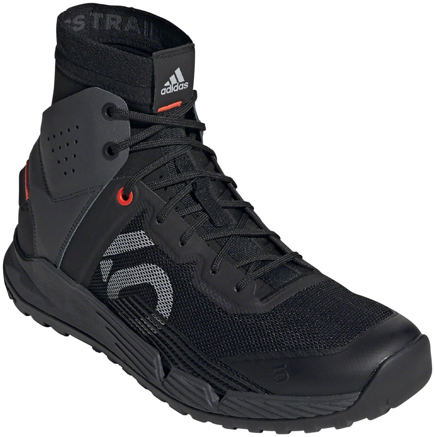 Five Ten Trailcross Mid Pro Flat Shoes - Men's, Core Black / Gray Two / Solar Red, 10.5 