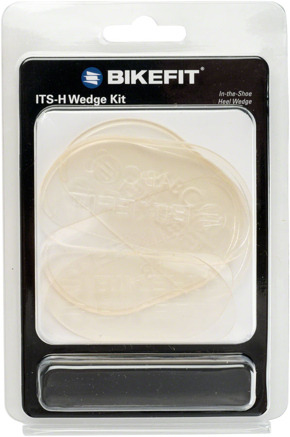BikeFit In The Shoe Nesting Heel Wedges, 2, 3 and 4 Degree, 6-Pack, Clear