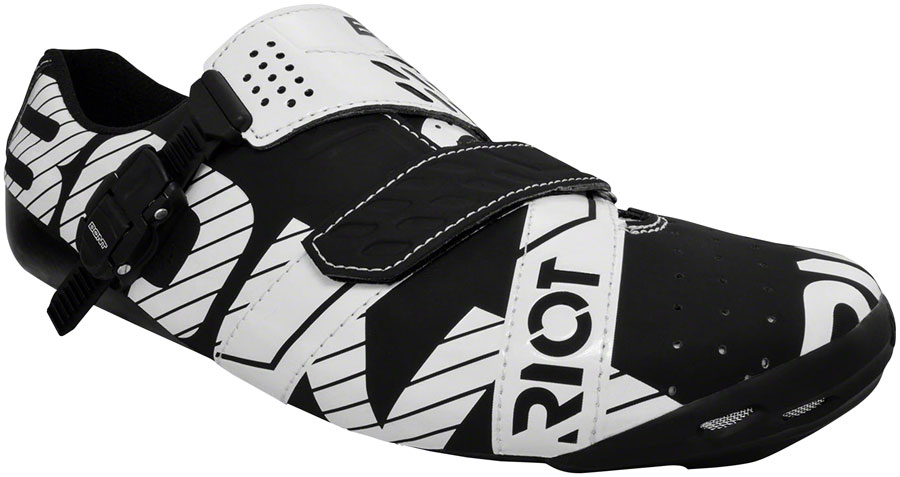 BONT Riot Buckle Road Cycling Shoes - Black/White, Size 44 