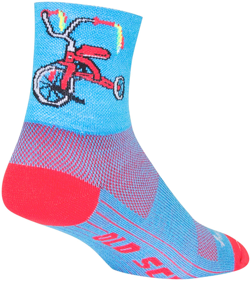 SockGuy Classic Trike Socks - 4 inch, Blue/Red, Small/Medium