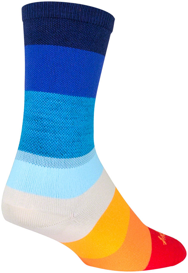 SockGuy Crew 70's Socks - 6", Blue, Small/Medium