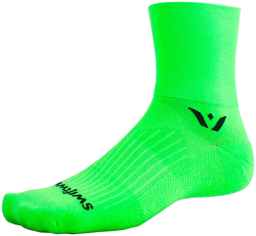 Swiftwick Aspire Four Socks - 4", Lime Green, Small 