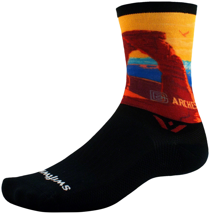 Swiftwick Vision Impression National Park Crew Socks - 6", Arches, X-Large