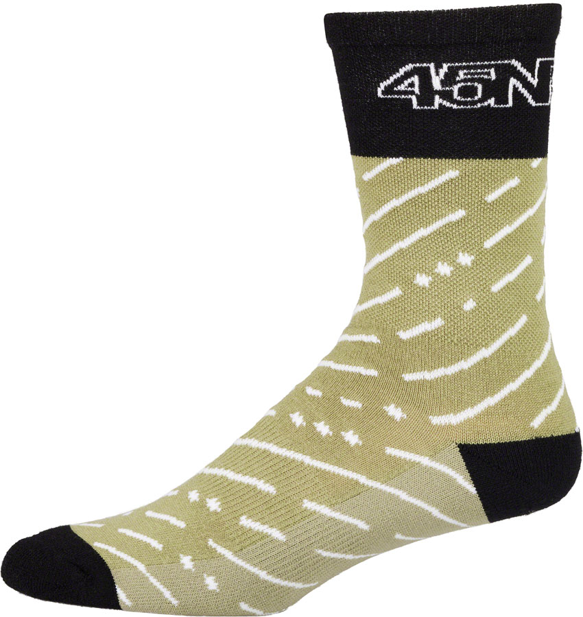 45NRTH Snow Band Midweight Wool Sock - Sage/Rosin, Large