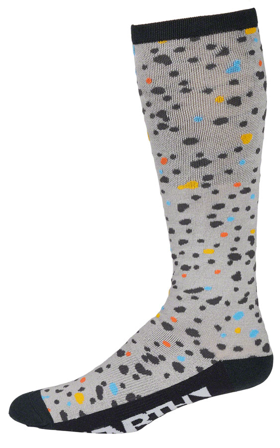 45NRTH Speck Heavyweight Knee High Wool Sock - Gray/Dark Blue, Medium