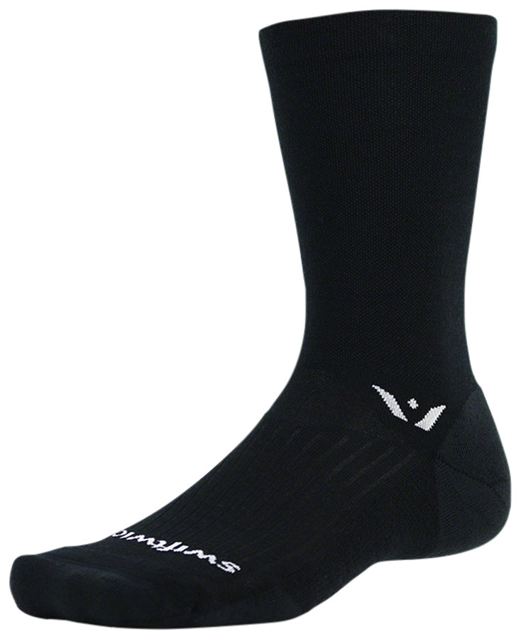 Swiftwick Pursuit Crew Socks - 7", Black, Small