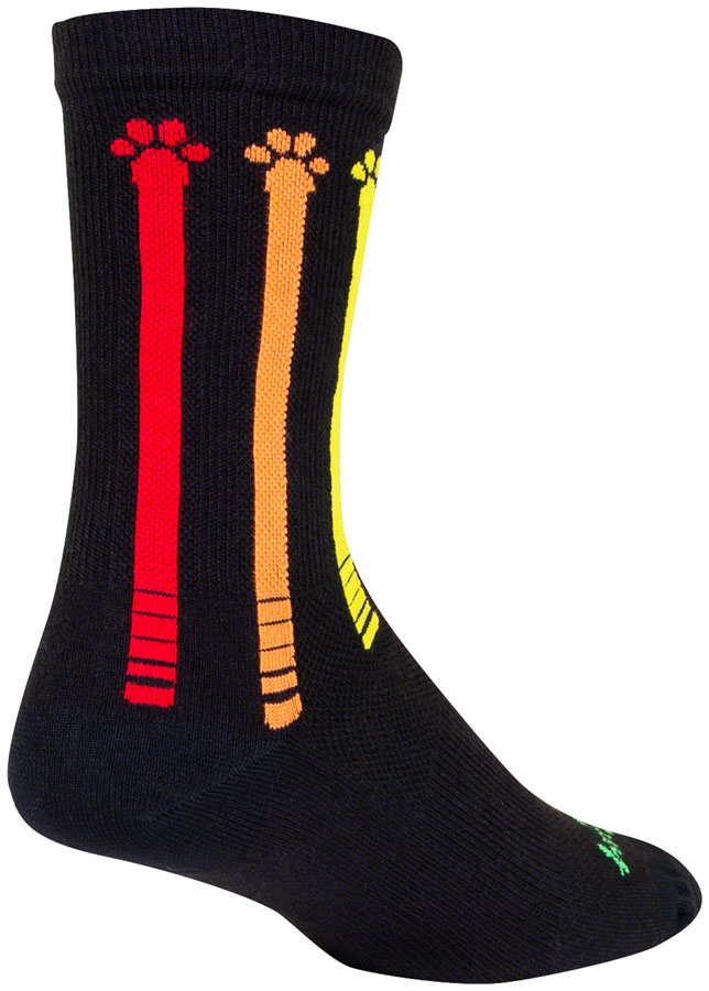 SockGuy Pawsitive Crew Socks - 6", Large/X-Large