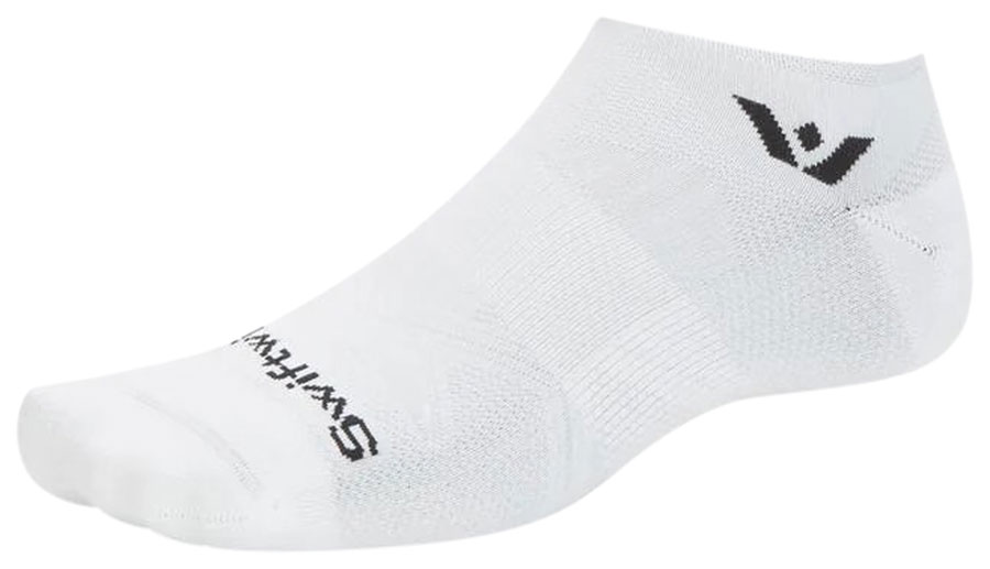 Swiftwick Aspire Quarter Crew High Socks - Circuit White, Medium