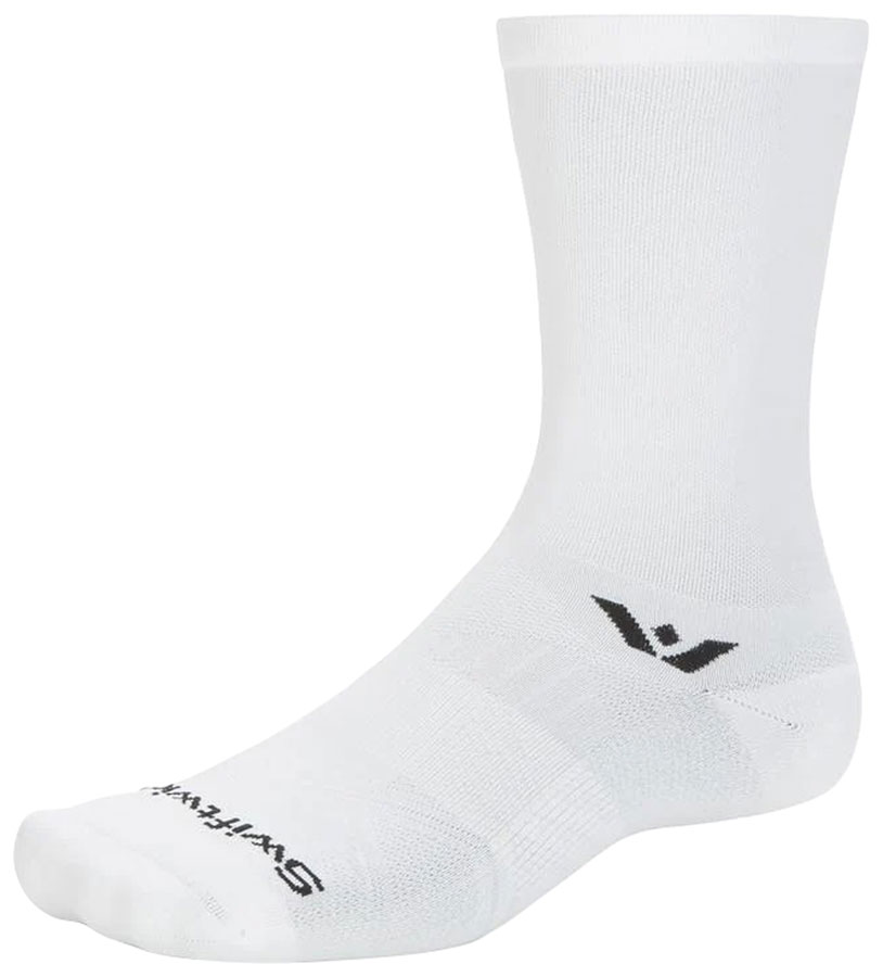 Swiftwick Aspire Crew Socks - Circuit White, Large