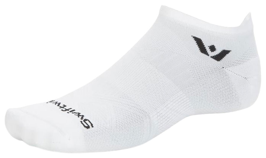 Swiftwick Aspire No Show Socks - Circuit White, Large
