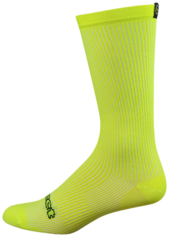 DeFeet Evo Evo Disruptor Socks - 8 inch, Hi-Vis Yellow, Medium |  Bikeparts.Com