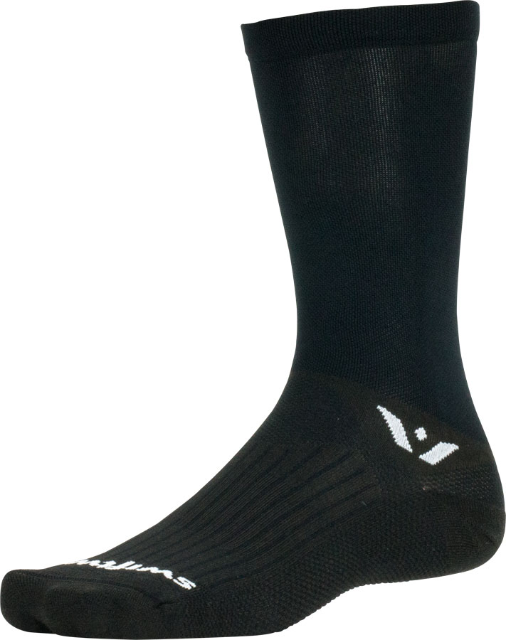 Swiftwick Aspire Crew Socks - 7", Black, Medium